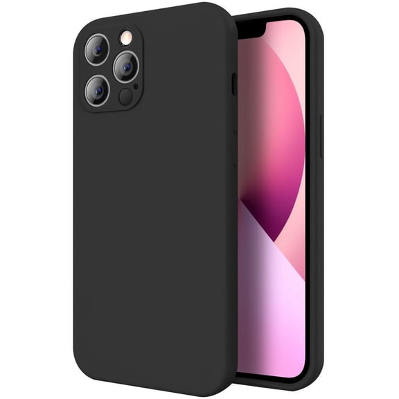 Ultra Slim Air Soft Case for Apple iPhone 13 Pro (Liquid Silicone Rubber Protective Cover) - Matte Pastel Black