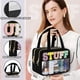thumbnail image 5 of Bolsa de maquillaje SIMBOOM Clear Letter Black Talla L impermeable, 5 of 8