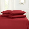 thumbnail image 4 of Empyrean Bedding  18"-24" Extra Deep Pocket Sheets Set - Ultra Soft Luxury Bed Sheet Set King - Burgundy Red, 4 of 9