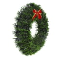 thumbnail image 6 of Northlight 17-Inch Pre-Lit Green Tinsel Artificial Christmas Wreath with Bow - Clear LED Lights, 6 of 7