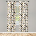 thumbnail image 3 of Ambesonne Mushroom Curtains, Realistic Style Fresh, Pair of 28"x63", Multicolor, 3 of 5