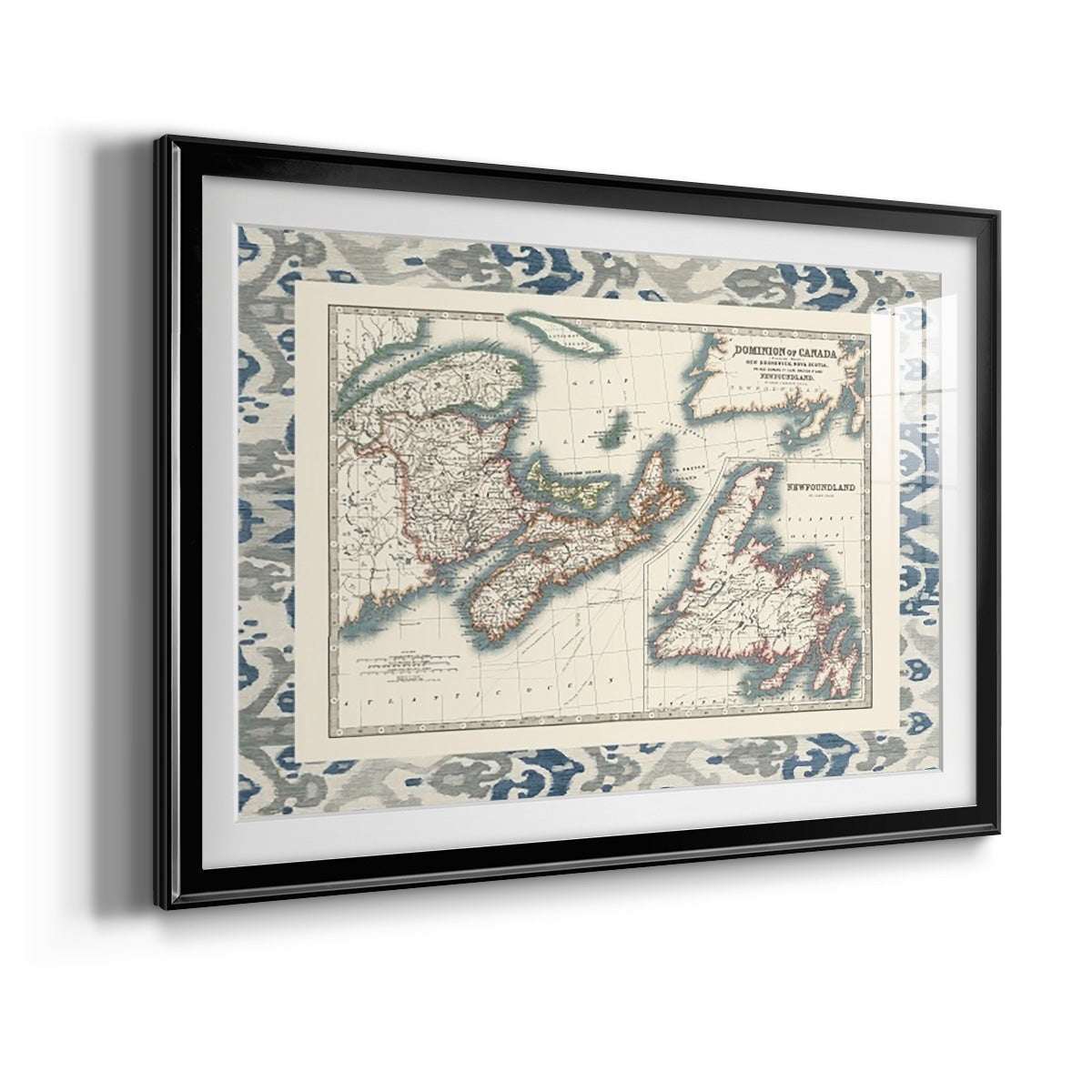 Bordered Map of Canada Premium Framed Print - Ready to Hang