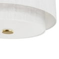 thumbnail image 4 of Hunter - Brookside 2-light Luxe Gold, Medium Size Flush Mount Light, Dimmable, Transitional Style, Drum Shaped, for Bedrooms, Dining, Living Rooms - 48122, 4 of 8
