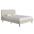 thumbnail image 3 of Mr. Kate Daphne Upholstered Bed with Vertical Channel Tufted Headboard, Full, Ivory Velvet, 3 of 26