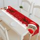 thumbnail image 1 of ABPHQTO Reno Sombrero rojo Nieve Copo de nieve Camino de mesa Mantel individual 40x180 cm, 1 of 1