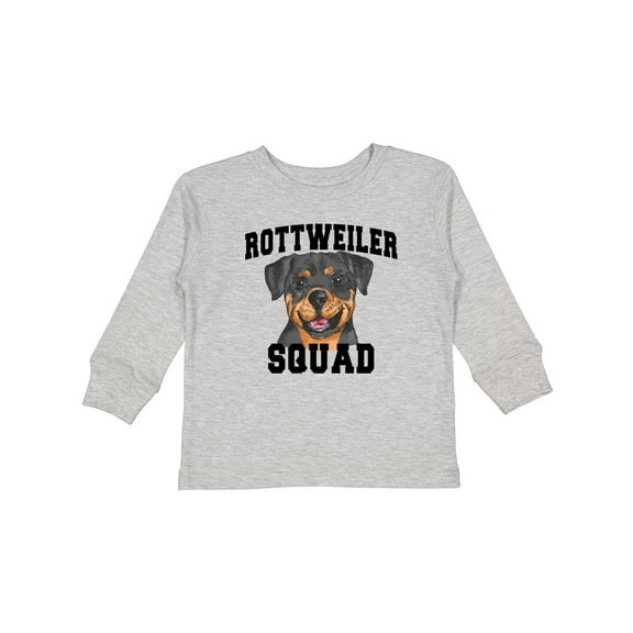 Inktastic Dog Rottweiler Squad Boys or Girls Long Sleeve Toddler T-Shirt