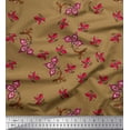 thumbnail image 1 of Soimoi Polyester Crepe Fabric Artistic Leaves Printed Fabric 1 Yard 42 Inch Wide, 1 of 3