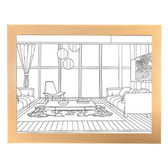 ZOUSSIQI Lighting Painting Decoration 3 Color Luminous LED Light Up Painting USB Powered Modern Minimalist Art Shadow Glowing Painting for Bedroom Living Room Seaside JU316-110692