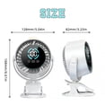 thumbnail image 3 of MDHAND 100-Speed Portable Desktop Fan, Rechargeable with LED Display, 1800mAh Battery, Silent Motor, 3-in-1 Clip Wall Desk, White, 3 of 6