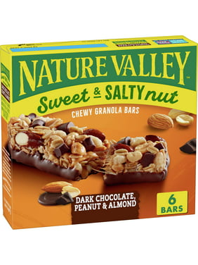 Nature Valley Sweet and Salty Nut Bars, Dark Chocolate Peanut Almond, 6 ct