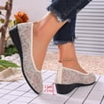 thumbnail image 6 of Shallow Cut Lace Trim Comfortable Women's Casual & Dress Shoes Daily Wear Spring Summer Plus Size Office Work Beige 5.5, 6 of 9