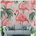 thumbnail image 4 of BCIIG Flamingos Pink Kitsch Tapestry Wall Hanging Graphic Tapestries Home Decor Living Room Bedroom Apartment Farmhouse Dorm 40x30inch, 4 of 6