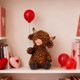 thumbnail image 5 of Decoraciones de San Valentín, adornos de San Valentín, regalos de San Valentín, figuras de vacas de las Tierras Altas con globos, vacas de resina sentadas y de pie con globos de aluminio en forma de c, 5 of 6