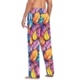 thumbnail image 3 of FORMRS Mens Pajama Pants with Pockets Cotton Sleepwear Lounge Bottoms Sizes S-2XL, Colorful Leaves, 3 of 7