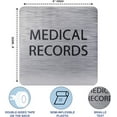 thumbnail image 3 of ADA CENTRAL SIGNS - 6" X6" Medical Records Sign - ADA Compliant Tactile Graphics Grade 2 Braille Text Acrylic Wall Sign - Medical Supplies Room Name Sign for Hospital, Clinic, and Medical Offices, 3 of 7