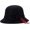 Black, variant on Women Bucket Hat Autumn Winter Warm Basin Hat Flower Wide Brim Wool Felt Caps Solid Color Ladies Grace Bucket Cap