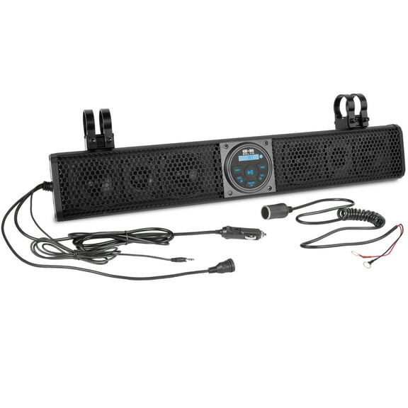 Belva BASB26v2 26" 500W Amplified 6-Speaker Weatherproof Powersports Bluetooth Soundbar Sound System