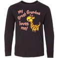 thumbnail image 3 of Inktastic My Great Grandma Loves me- cute giraffe Long Sleeve Youth T-Shirt, 3 of 5