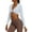 Bluish Grey, variant on Inadays Long Sleeve Crop Tops for Women Sienna Twist Deep V Workout Crop T Shirt Top, Milk Apricot, M