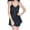 Black, variant on BadPiggies Womens Satin Silk Nightdress V Neck Adjustable Spaghetti Shoulder Straps Lingerie Babydoll Sleepwear (L, Red)