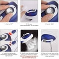 thumbnail image 6 of Handheld Steamer for Clothes, Mayin Portable Garment Wrinkle Remover with Temperature Control, Clothing Steamers Iron w/ 2 Brushes Portable, Fabric Steam Brush for Home and Travel, Blue, 6 of 7