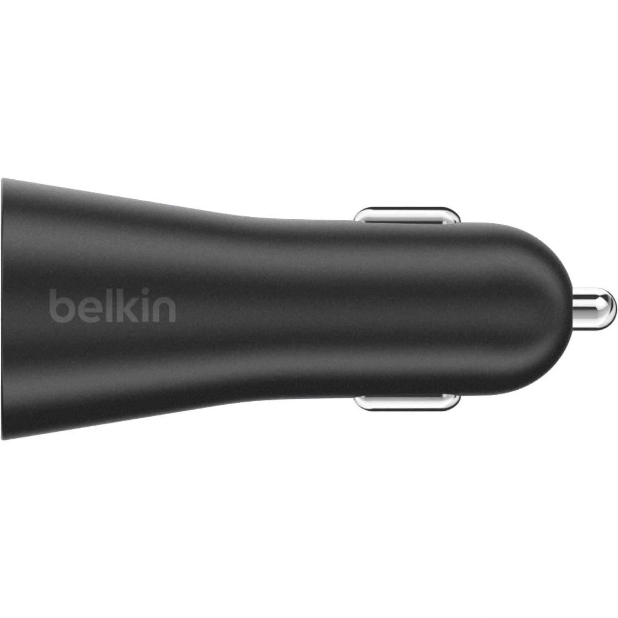 Belkin F8J221bt04-BLK BOOST?UP 2-Port Car Charger with MIXIT? 4ft USB-A to Lightning Cable