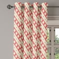 thumbnail image 3 of Ambesonne Coral Cream Grommet Curtain, Rhombus Diamonds, 50" x 63", Coral and Cream, 3 of 6