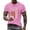 Hot Pink, variant on Men's 1776 2026 250 Years We The People Thin Red Line American Flag Graphic Print Crew Neck Short Sleeve Vintage Classic Summer Casual Sport Daily Going Out Wear Activewear Streetwear Top Tee Shirt