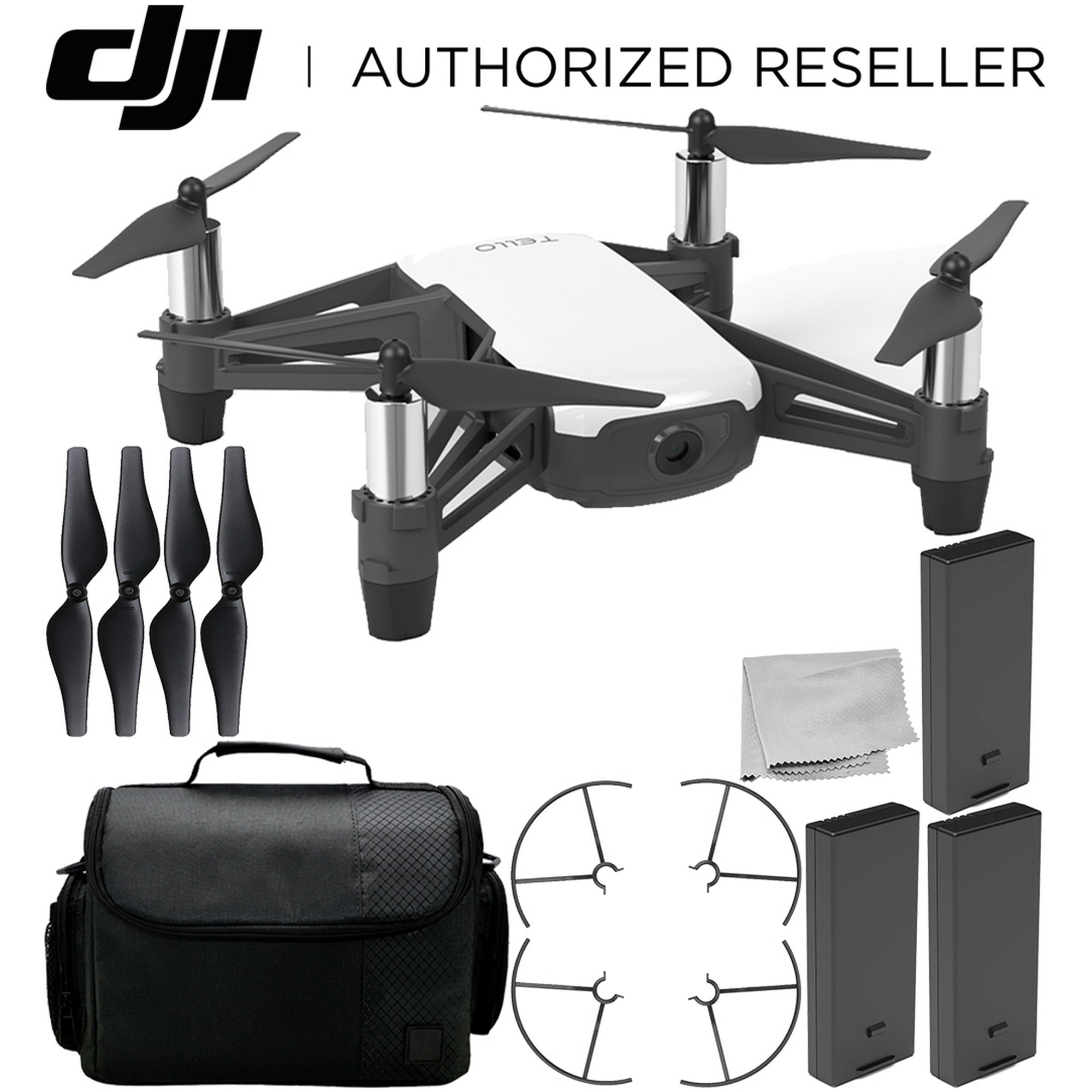 Ryze Tello Quadcopter Drone with HD camera and VR powered by DJI technology and Intel Processor Ultimate Travel Bundle Walmart