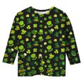 thumbnail image 4 of Toddler Baby Girl St.Patricks Day T-Shirt Printed Quarter Sleeve Crew Neck Outfits Clothes Comfortable & Soft Girls' Athletic Shirts & Tees,Deep Green,12-13 Years, 4 of 4