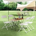 thumbnail image 3 of CEZ Folding Chair Set of 10, Indoor Outdoor White Plastic Folding Chair for Party Home Events Office Wedding, 3 of 9