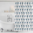 thumbnail image 3 of Blue Palm Trees Shower Curtain, Waterproof Shower Curtains for Bathroom, Summer Botanical Tropical Plants Washable Fabric Bathtub Curtain Set Bath Decor with 12 Hooks Extra Long 72"x96", 3 of 8