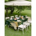 thumbnail image 3 of Outdoor Tablecloth with Umbrella Hole and Zipper, Green Christmas Rectangle Table Cloth 54x80 Inch Waterproof Tablecloth, Xmas Tree Snowflake Farmhouse Picnic Table Cover for Patio Camping, 3 of 7