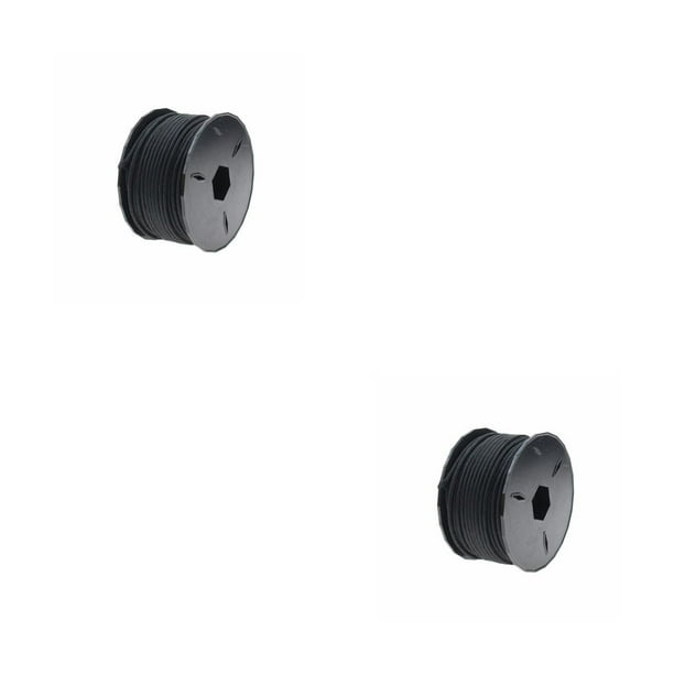 Sonducket Cuerda de supervivencia de paracaídas de 2mm de diámetro, cuerda de acampada de 31m de longitud, tendedero ligero de alta resistencia Negro 2piezas