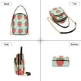thumbnail image 3 of FORMRS Crossbody Bag for Women Quilted Travel Shoulder Cell Phone Purse with Chain Strap Handbag, Red Strawberry, 3 of 7