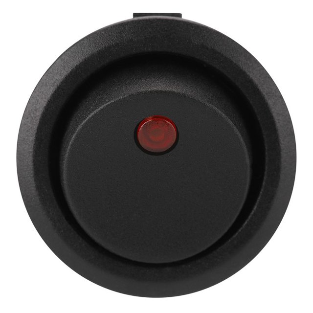 Interruptor Spst de encendido/apagado redondo eléctrico automotriz 12v para luz de barco de tablero de furgoneta de coche A