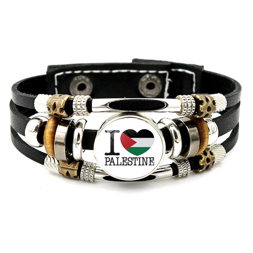 Pulsera De Bandera Palestina, Pulsera Trenzada Palestina Gratis