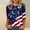 Navy patriotic womens tshirt a1, variant on MORESEC Women's 4th of July Plus Size Butterfly American Flag T-Shirt 3/4 Sleeve Casual Round Neck Top Patriotic Holiday Shirt Vacation Fashion Clothes, Navy 5XL