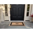 thumbnail image 4 of A1HC Natural Coir Monogrammed Entrance Door Mats, Durable Large Outdoor Rug, Non-Slip, Flock Doormat, Thin-Profile Heavy Duty Door Mat, Indoor Outdoor Front Door, High Traffic Areas, 18" X 30", 4 of 7