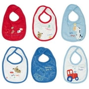 Set of Six Bibs, Assorted Colors
