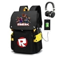 thumbnail image 2 of Roblox-mochila Virtual World para niños y niñas, morral de escuela primaria y secundaria, hombros con cremallera brillante, 2 of 4
