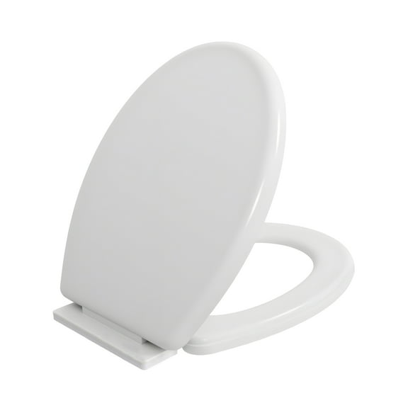 Round Toilet Seat, Elongated Toilet Seat, Soft Close Toilet Seat, Easy to Clean and Install Toilet Seats(White)