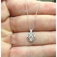 thumbnail image 2 of Pompeii Solitaire Diamond Pendant 10K White Gold Lab Grown Necklace (G/H,VS), 2 of 2