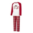 thumbnail image 3 of ZAXARRA Family Matching Pajamas Set, Classic Plaid Long Sleeve Tops with Pants Xmas Homewear Sleepwear Outfits for Family, 3 of 10