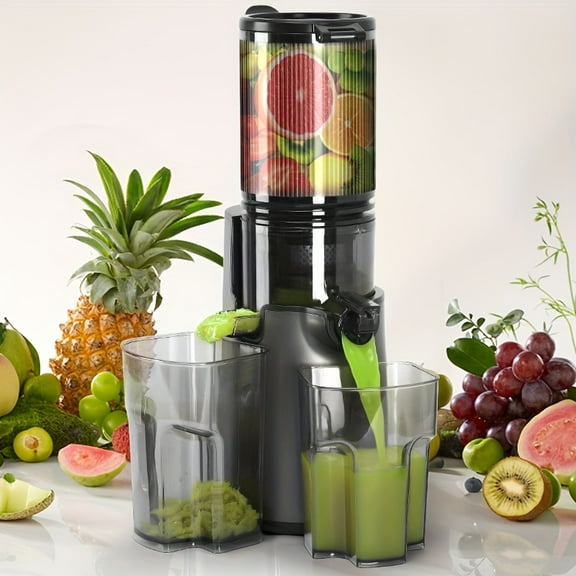 350W Cold Press Masticating Juicer - Wide Feed Chute for Whole Fruits/Vegetables, High Yield, Easy to Clean, Must-Have Kitchen Tool & Perfect Gift