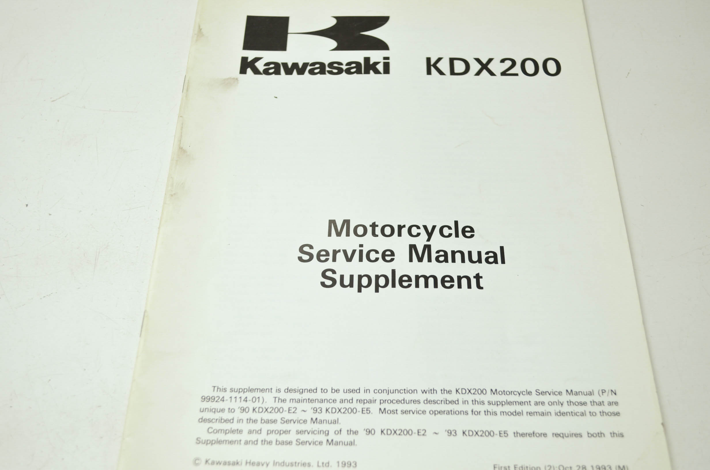 img Array - kawasaki 99924 1166 51 kdx200 service manual supplement qty 1  rh walmart com