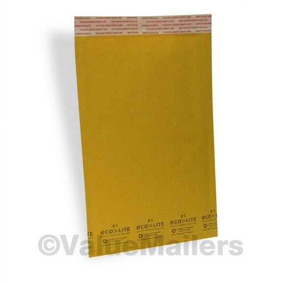 100 #1 KRAFT 7.25X12 ECOLITE BUBBLE MAILERS PADDED ENVELOPE 100 10X13 CLEAR BAGS