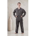 thumbnail image 2 of Up2date Fashion Pajamas Set Mens Silk Satin Long Sleeve Loungewear Two-Piece Sleepwear Button-Down Pj with Full Pants, 2 of 3