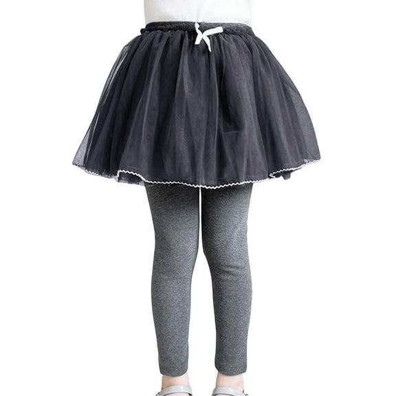 FYDUU Girls Leggings with Skirt Toddler Baby Girls Leggings With Tutu Skirt Pants Footless Fashion Cute Skirted Pants Comfort Stretchy Pantskirt 2-3 Years