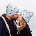 thumbnail image 5 of Pofeuu Rabbit In The Rain Print Beanie Hat for Men Women Knit Winter Hat Warm Cuffed Skull Beanie Slouchy Soft Unisex, 5 of 6